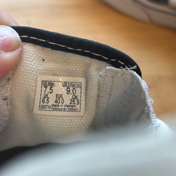 Vans Black and White Checkerboard Slip-On Sneakers - Picture 6 of 7